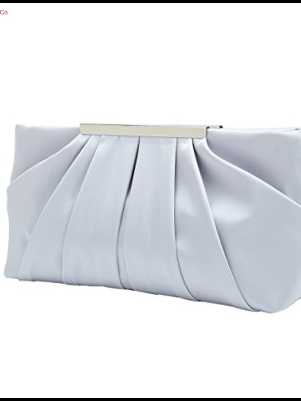 Pleated Satin Clutch Evening Bag Formal Handbag Detachable Chain